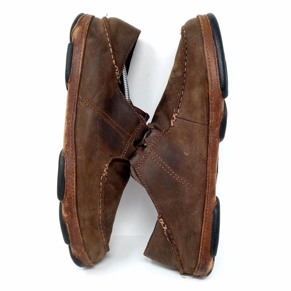 Olukai Ohana Casual Brown Nubuck Leather Lace-Up Shoes - Men's Size 10 - Picture 6 of 8